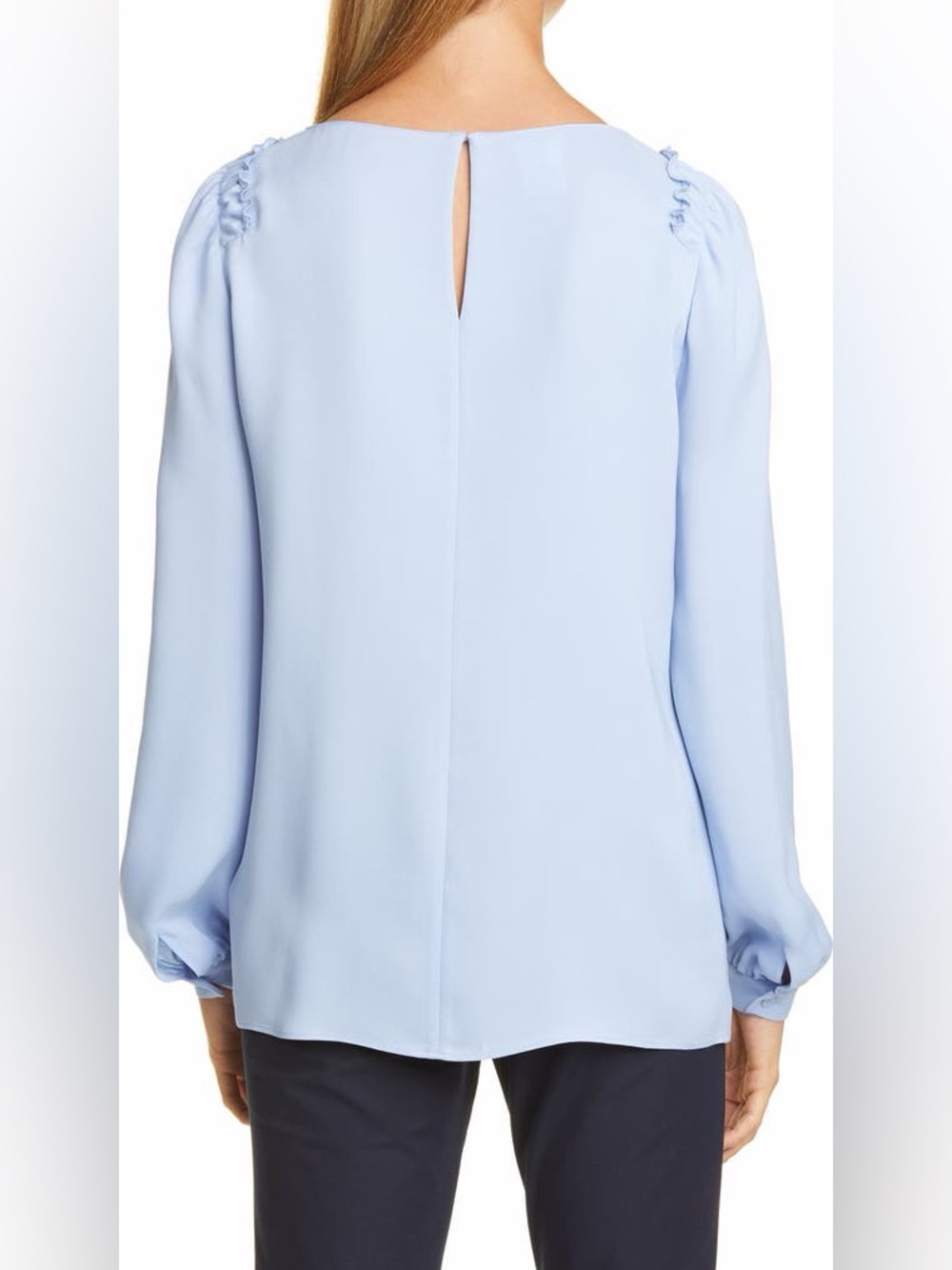 Lafayette 148 New York Albright 100% Silk Blouse | Size XL - Picture 4 of 14